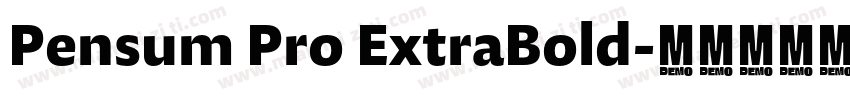 Pensum Pro ExtraBold字体转换